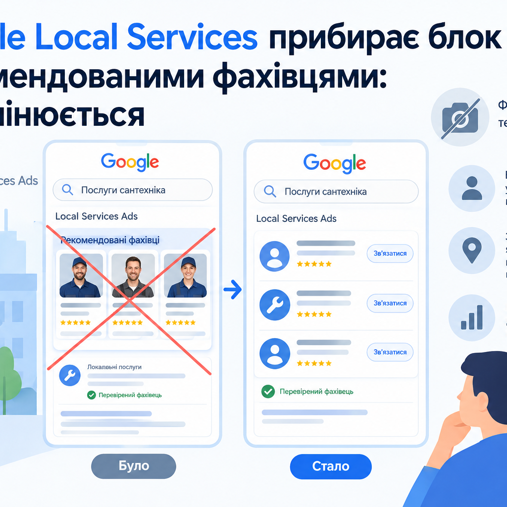 Google Local Services прибирає блок із рекомендованими фахівцями: що змінюється