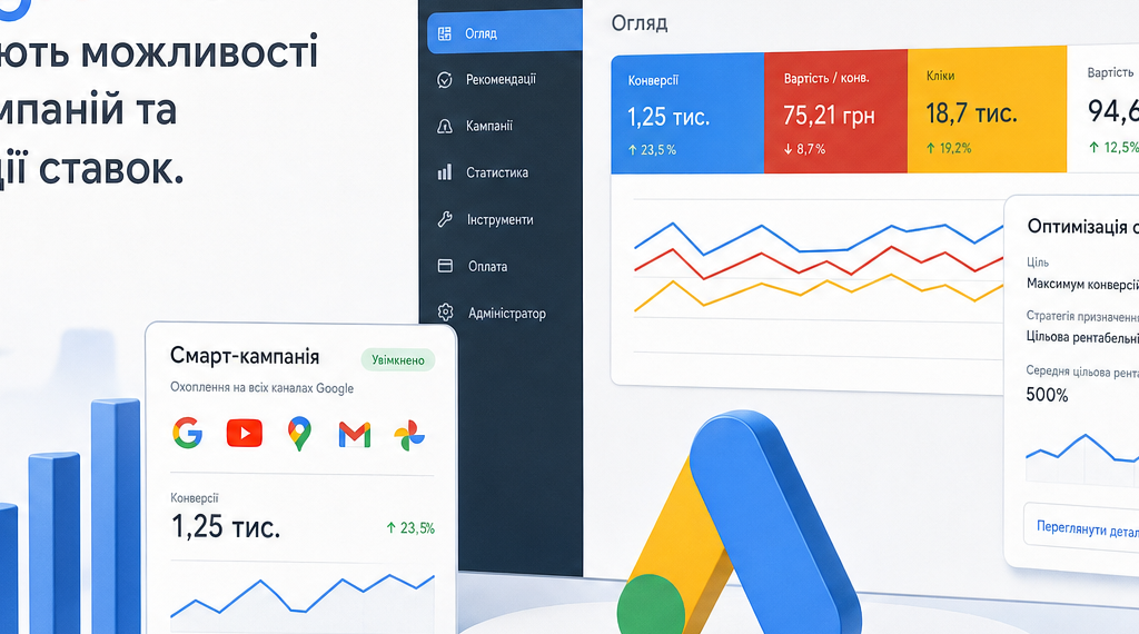 Платформи на кшталт Google Ads розширюють можливості смарт-кампаній та оптимізації ставок.