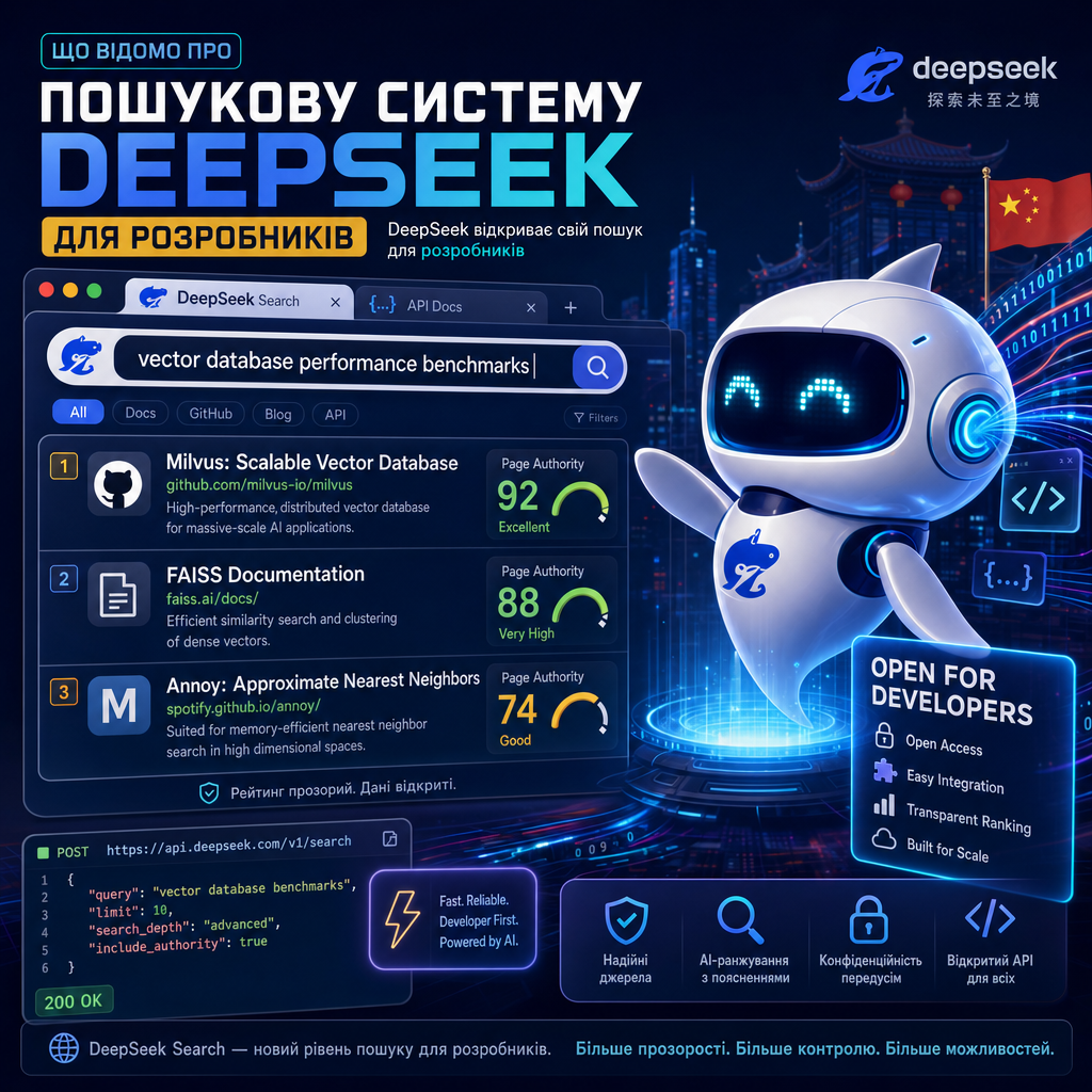 Що відомо про пошукову систему DeepSeek для розробників